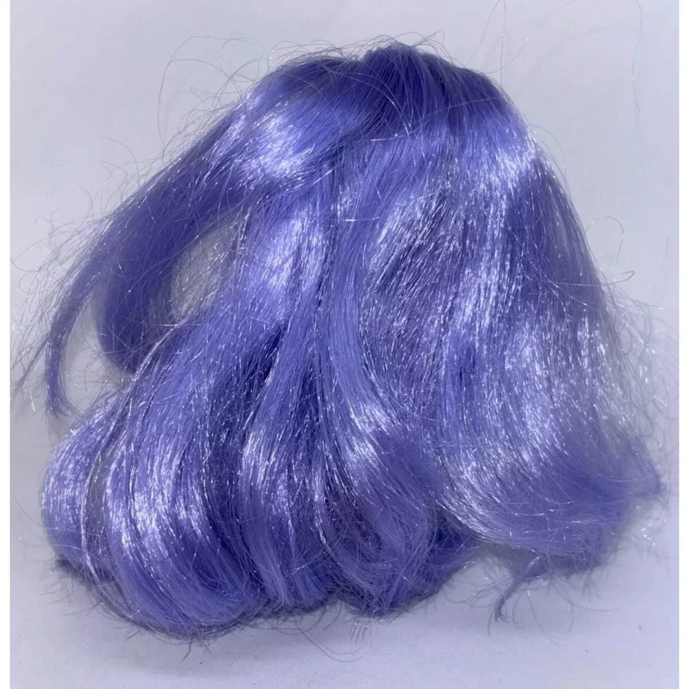 Vintage 1990 Tara Toy Mermaid Doll Purple Hair Blue Eyes Rubber Green Tail 6